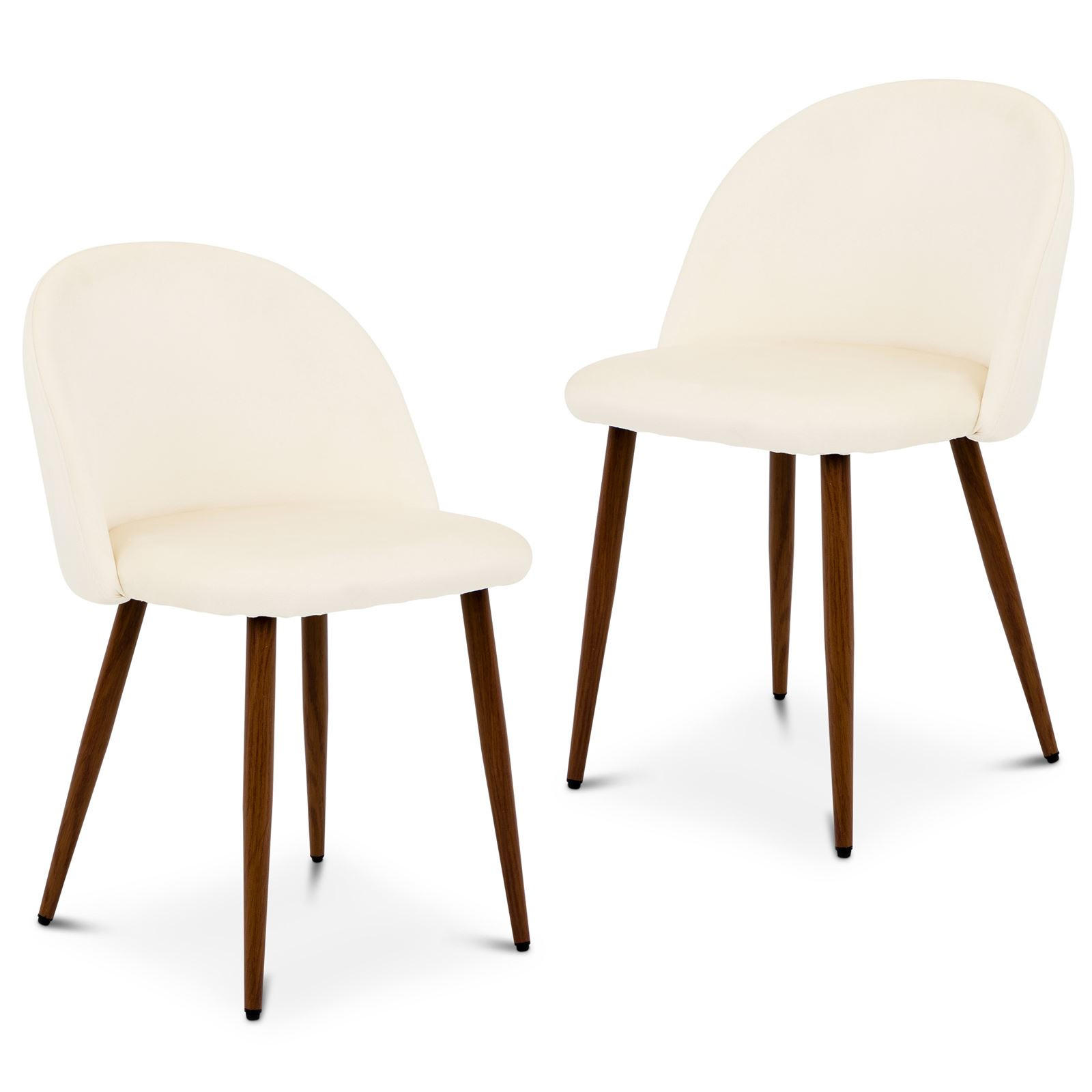 ESSZIMMERSTUHL NAVIA 2er-Set cremeweiß - Creme, Textil (49/76/52cm) - IDIMEX