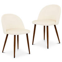 ESSZIMMERSTUHL NAVIA 2er-Set cremeweiß - Creme, Textil (49/76/52cm) - IDIMEX