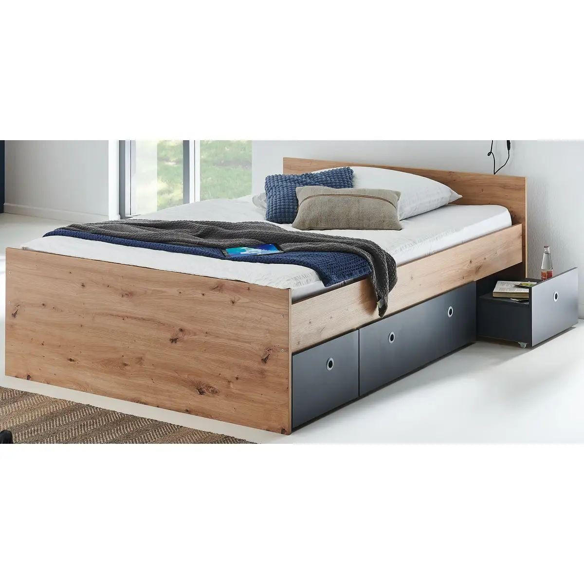 JUGENDBETT Alessio 140 x 200 cm - Eiche Artisan, Holzwerkstoff (147/204cm) - arthur berndt