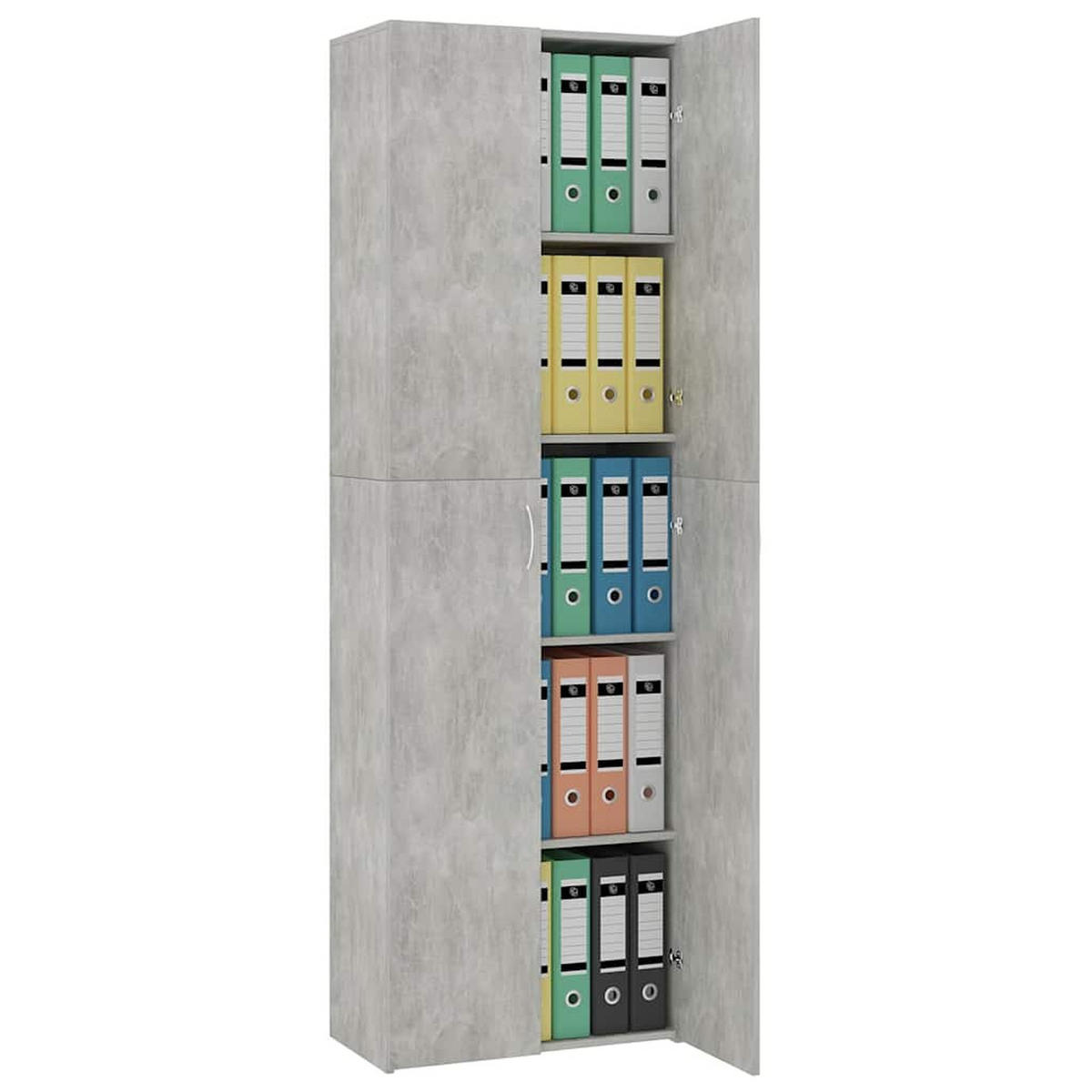 BÜROSCHRANK Betongrau 60/32/190 Cm Holzwerkstoff - Grau, Holzwerkstoff (32/190/60cm) - vidaXL