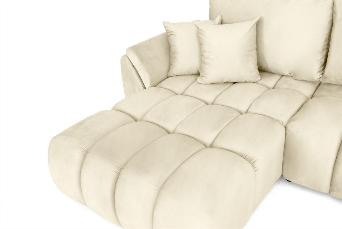 WOHNLANDSCHAFT Collin Mit Schlaffunktion - Beige, Holzwerkstoff/Textil (382/85/185cm) - Fun Möbel
