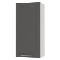 KÜCHENHÄNGESCHRANK Kvantum W4/45 Graphit Matt / Weiß Matt 45 / 32,5 / 96cm - Graphitfarben/Weiß, Holz/Holzwerkstoff (45/96/32.5cm) - Feldmann-Wohnen