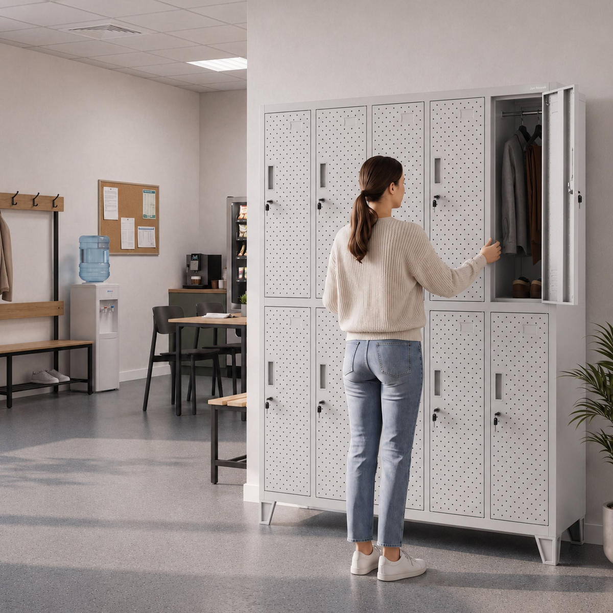 ARBEITSSCHUTZ-KLEIDERSCHRANK BARTEK PRO 172x136x45 cm - Grau, Metall (136/172/45cm) - Jan Nowak