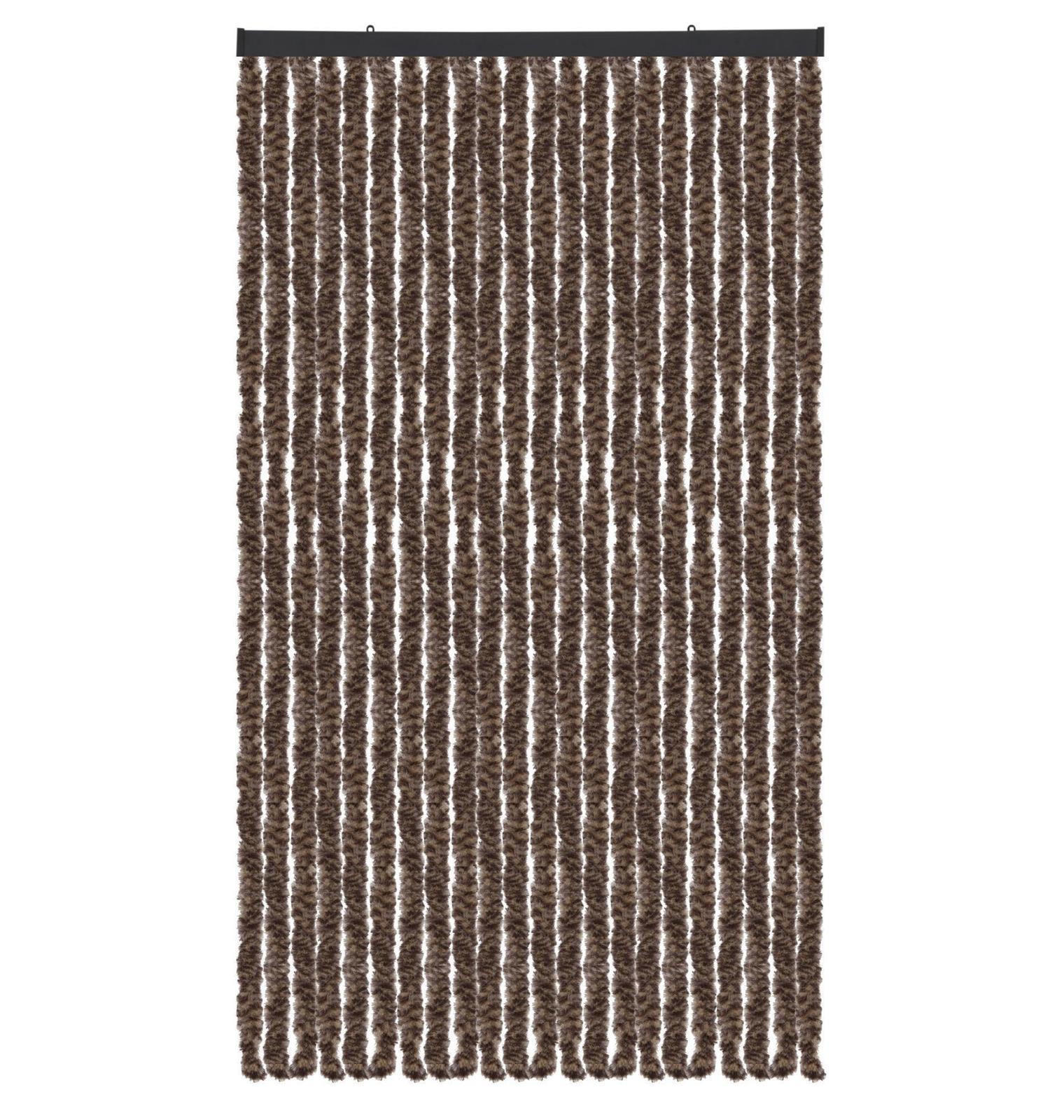 FLAUSCHVORHANG (90x200 cm) Türvorhang in "Meliert Beige-Braun" - Beige, Kunststoff (90/2/200cm) - Arsvita
