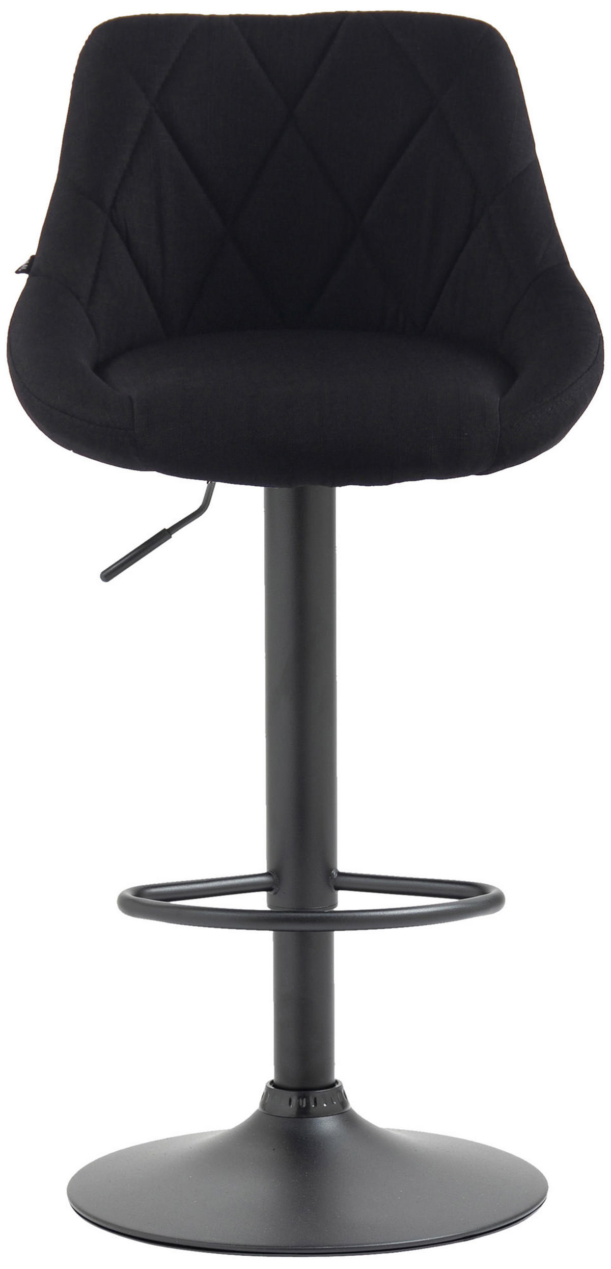 BARHOCKER Stoff schwarz - Schwarz, Textil/Metall (46/83/49cm) - CLP