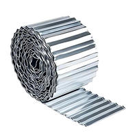 RASENKANTE Silber Stahl verzinkt 5 m - Silberfarben, Metall (0.03/14/500cm) - Relaxdays