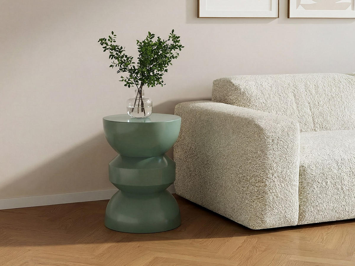 GARTENBEISTELLTISCH - 35 cm x 35 cm - metall - mandelgrün Toqo - Grün, Metall (35/35/50cm) - Vente-Unique