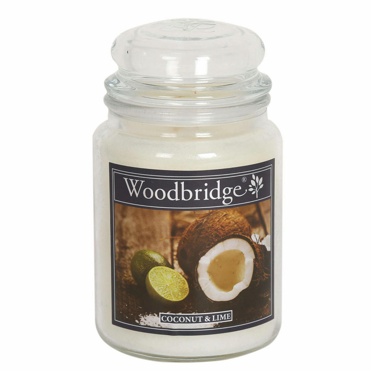 DUFTKERZE Woodbridge - Weiß, Naturmaterialien/Glas (17cm)