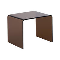 NACHTTISCH - 50 cmcm x 40 cmcm - Glas - Transparent, Braun - SUZANA - Transparent/Braun, Glas (50/40/40cm) - Vente-Unique