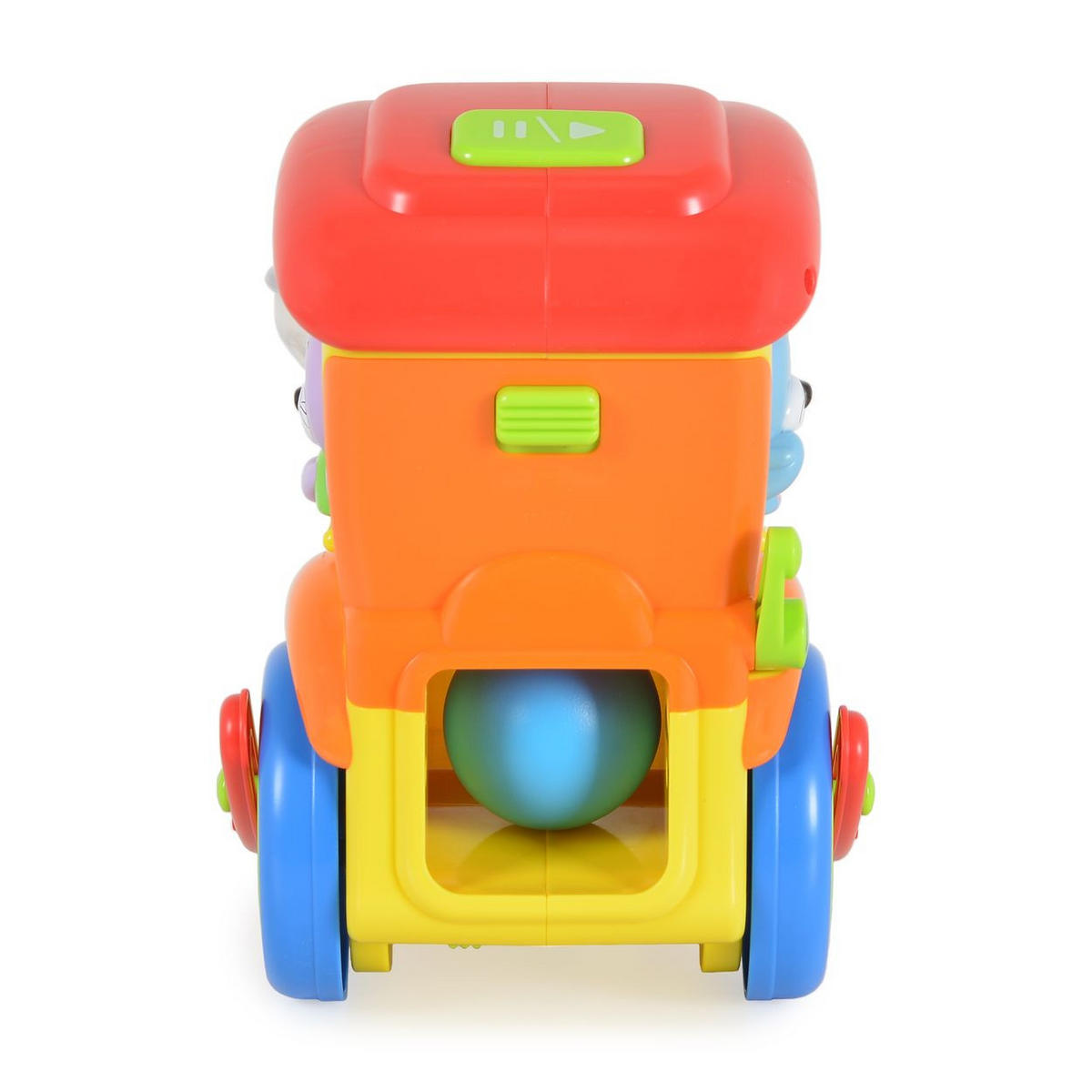 MOTORIKSPIELZEUG Kugelbahn Zug 958 gelb Musik, Lichtfunktion, Kugelbahn, 3 bunte Bälle, Zug, ab 18 Monate - Gelb, Kunststoff (11/20/23cm) - Moni