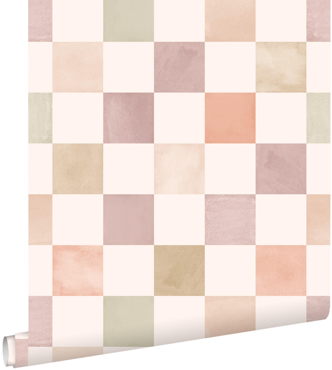 TAPETE Karomuster 50 x 900 cm - Lila, Papier (50/0.1cm) - ESTAhome