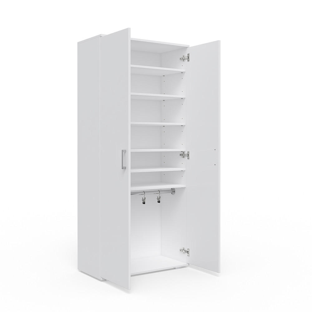 SCHUHSCHRANK Torge Weiß 80 x 178 cm - Weiß, Holzwerkstoff (80/178/39cm) - Vicco