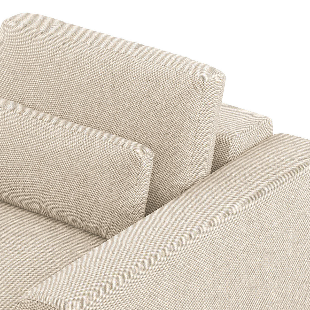 3-SITZER SOFA - Beige/Schwarz, Kunststoff/Textil (252/80/117cm) - home24