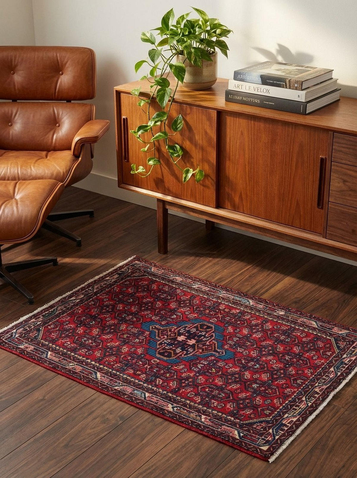 TEPPICH Assadabad Rot 143/108 cm Schurwolle - Rot, Textil (108/143cm) - Looma