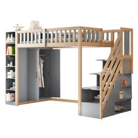 HOCHBETT 90/200 cm aus Holz mit Schubladen, Grau - Naturfarben, Holz (90/200cm) - OKMYHOME