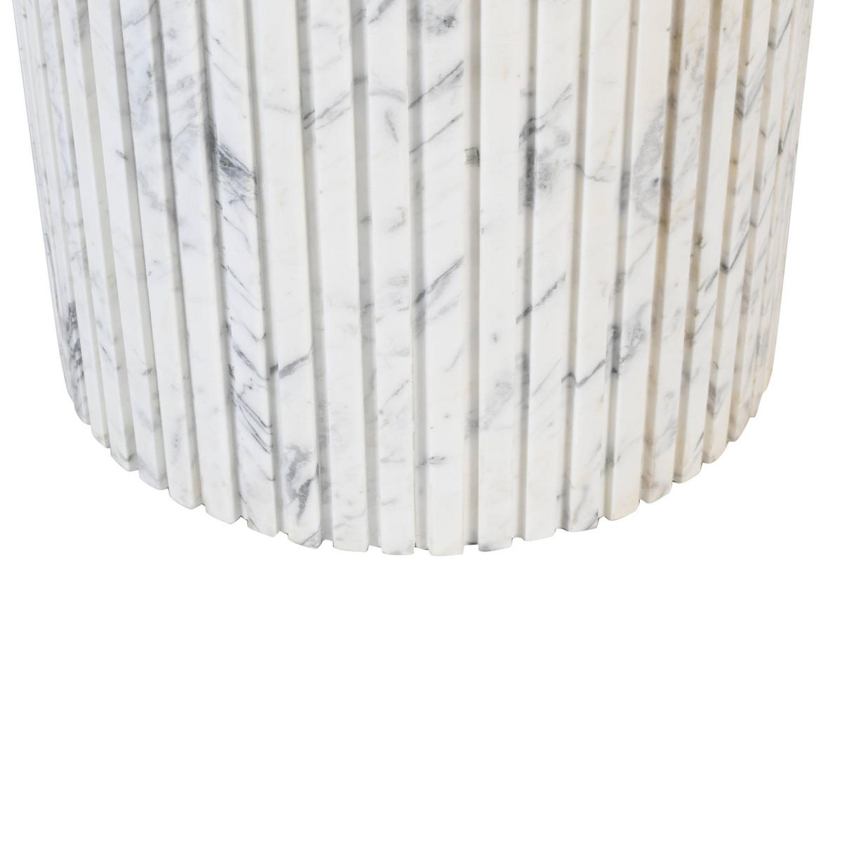 ESSTISCH Neelim Weiß 122/122/76cm - Weiß, Stein (122/122/76cm) - PTMD Collection
