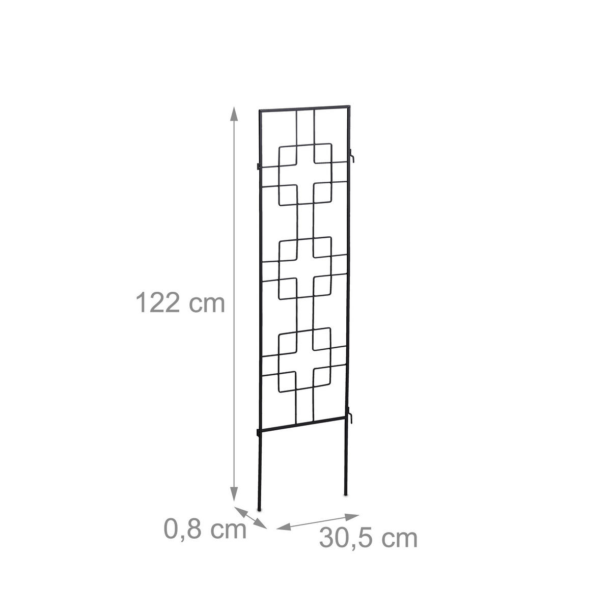 3XRANKGITTER - Schwarz, Metall (33/122/0.8cm) - Relaxdays