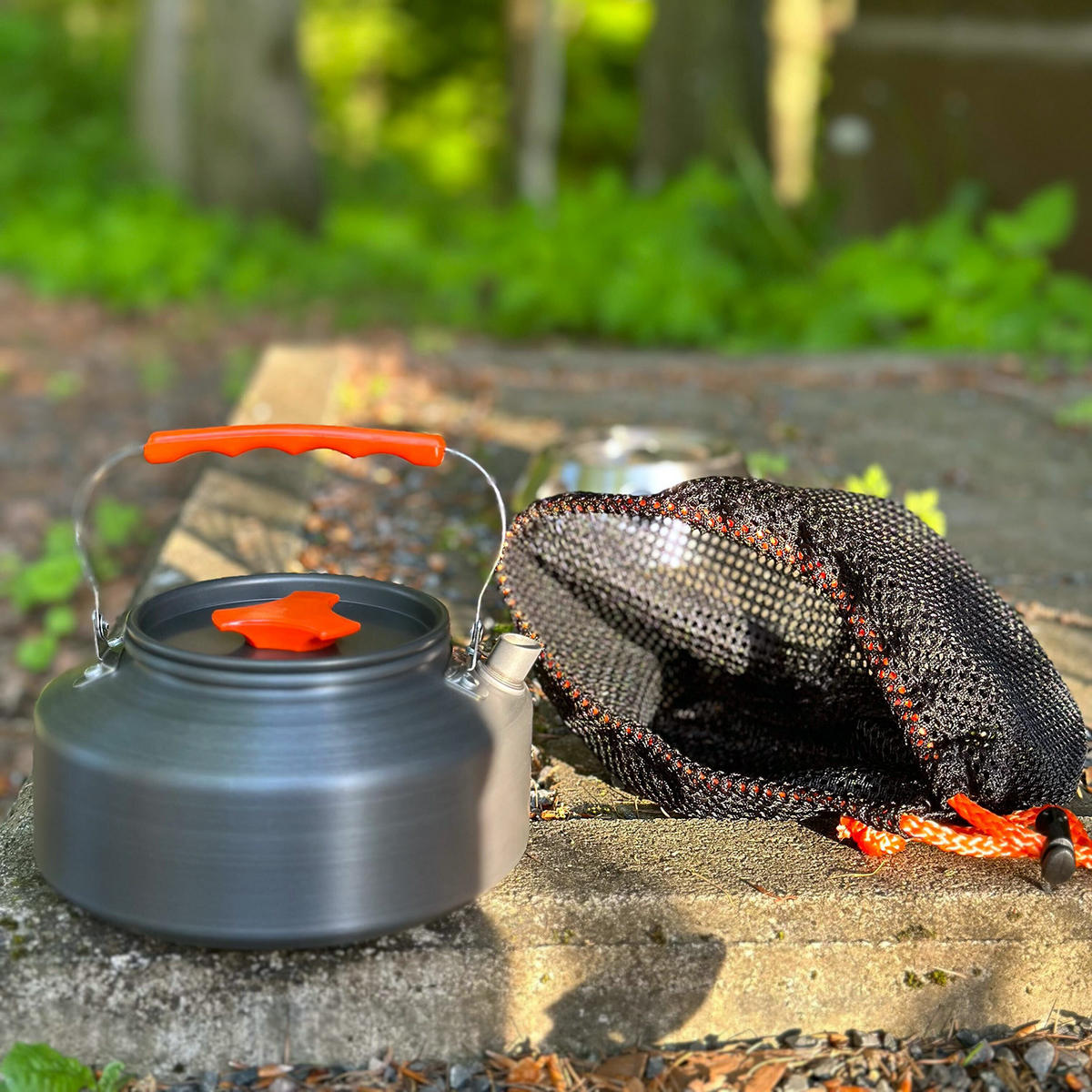 WASSERKOCHER Camping Kochkessel 1.1 L - Orange, Metall (17.5cm) - Intirilife