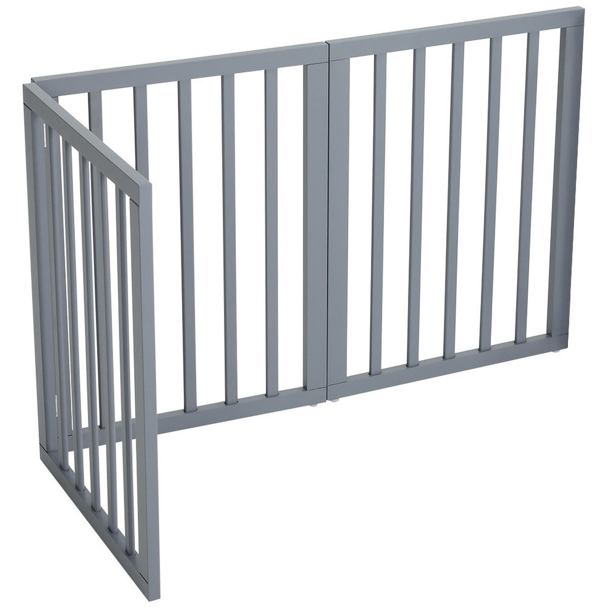 HAUSTIERGITTER aus MDF in Grau faltbar Z-förmig freistehend für Türdurchgang & Treppenschutz 139x60,5 cm - Grau, Holzwerkstoff (60.5/60.5/139cm) - Livingandhome
