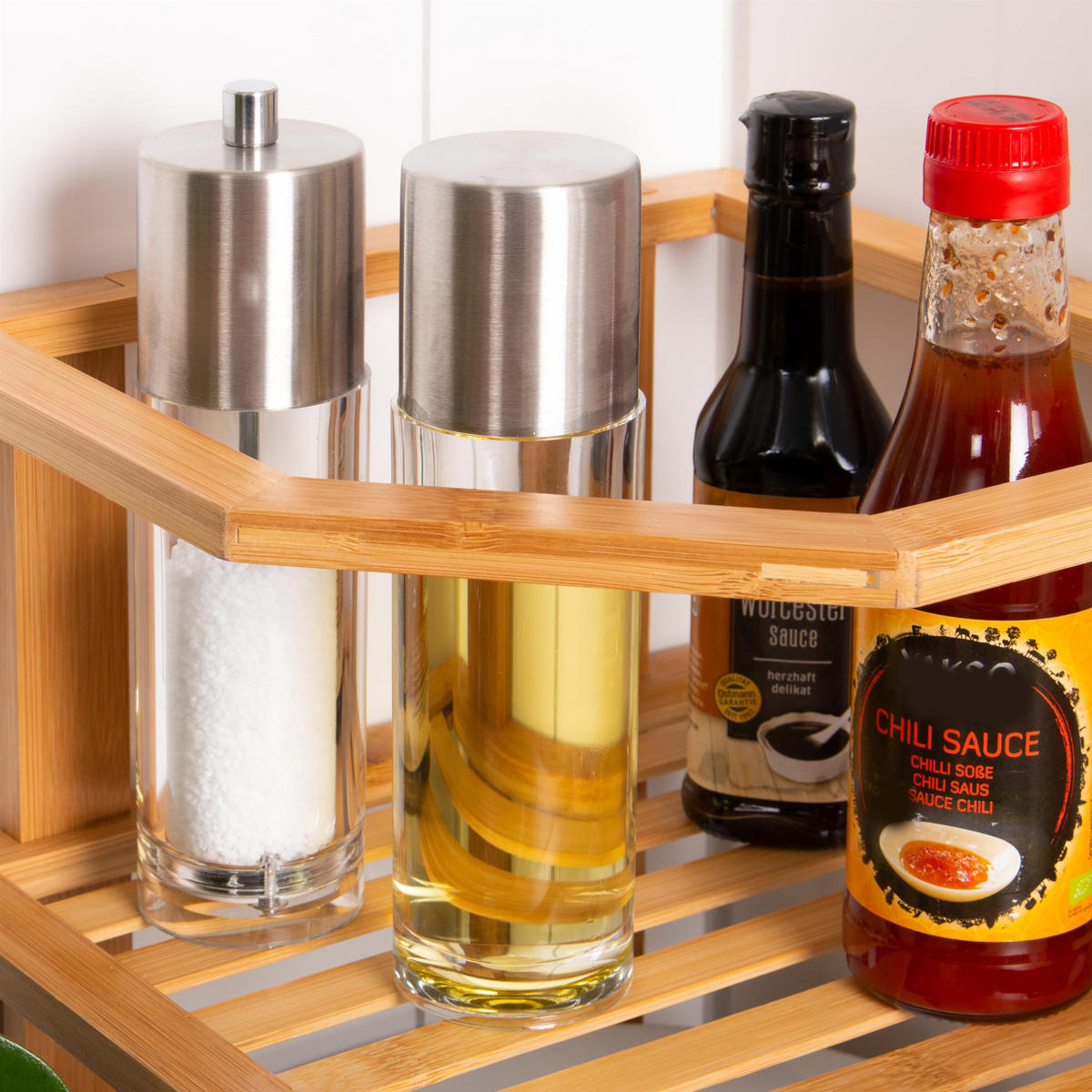 ECKREGAL, Bambus - Braun, Holz (25/27/25cm) - bremermann