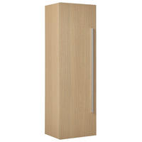 BAD HÄNGESCHRANK heller Holzfarbton Mataro - Hellbraun/Silberfarben, Holzwerkstoff (40/132/35cm) - Beliani