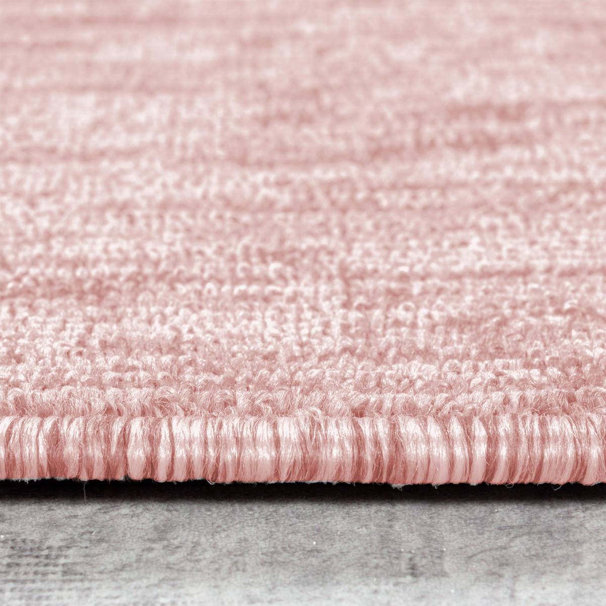TEPPICH Kurzflor Unifarben Polypropylen saugroboter Wohnzimmer Rosa Rechteckig 280x370 - Rosa, Textil (280/370cm) - KADIMA DESIGN