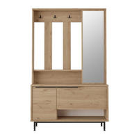GARDEROBE Hellbraun 33,5/112/178 cm - Braun, Holzwerkstoff (112.2/178.2/33.5cm) - Mobili Rebecca