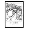 POSTER Caracas Stadtkarte – Nordisch A3 Rahmenlos - Klar, Papier (29.7/5/42cm) - Nacnic