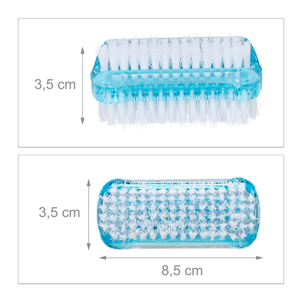 8XNAGELBÜRSTE - Multicolor, Kunststoff (8.5/3.5/3.5cm) - Relaxdays