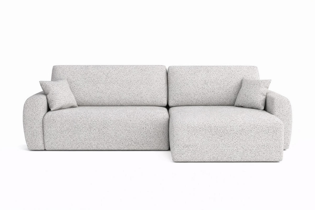ECKSOFA Mit Schlaffunktion Ariel L, Chenille, Stoff Artico, Nata, Rechts - Beige, Holz (250/142cm) - Kaiser Möbel