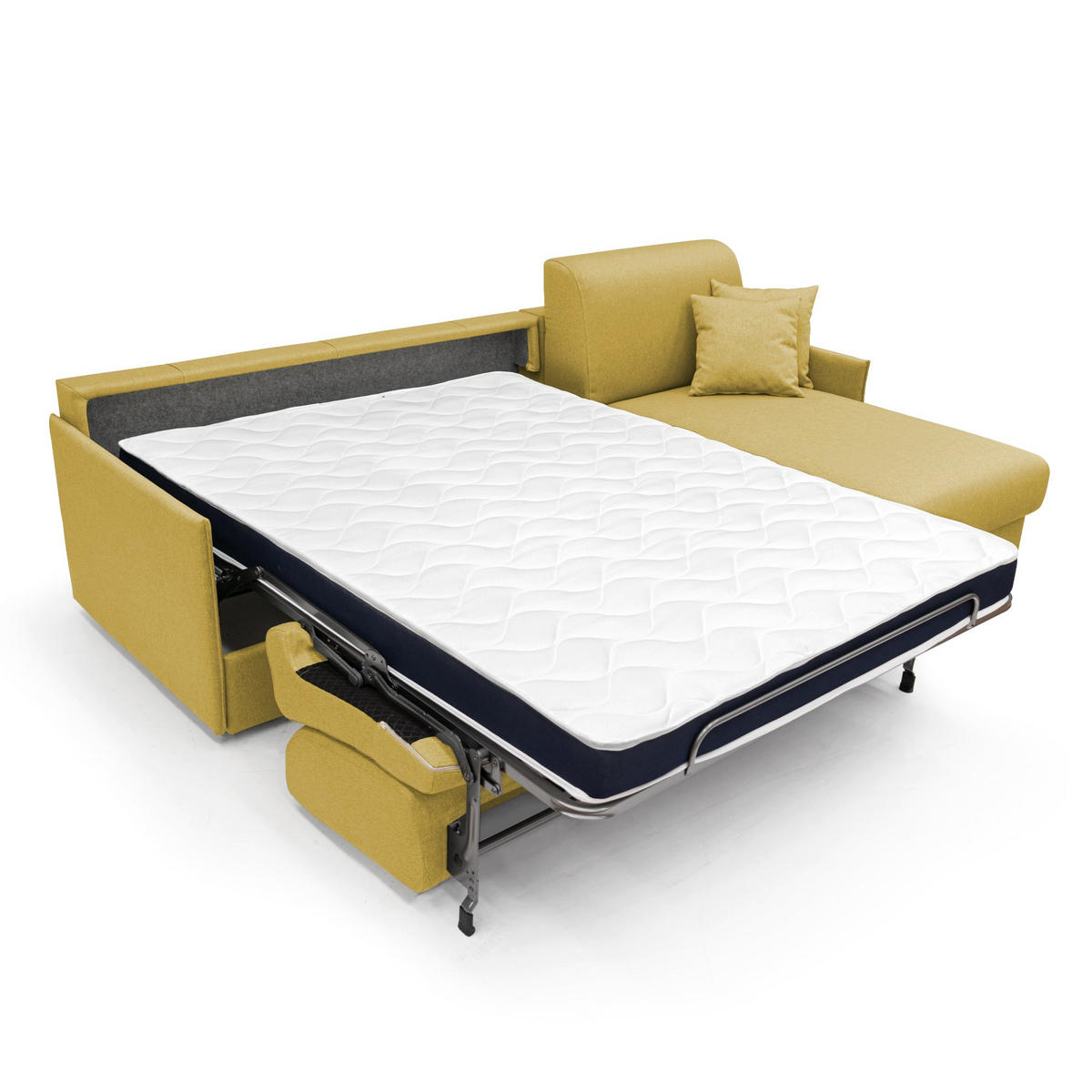 ECKSOFA LINKS Evans - Gelb, Textil (252/96cm) - Divani.store