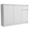 KOMMODE ASTORRE 113/82/33 cm mit 1 Schubladen 3 Türen Weiß - Weiß, Holzwerkstoff (113/82/33cm) - MASSENO