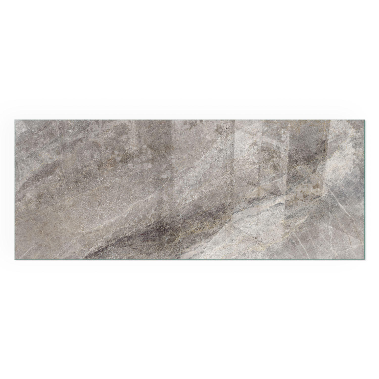 GLASPLATTE für Kamin 125x50 cm - Grau, Glas (125/50/0.4cm) - TULUP