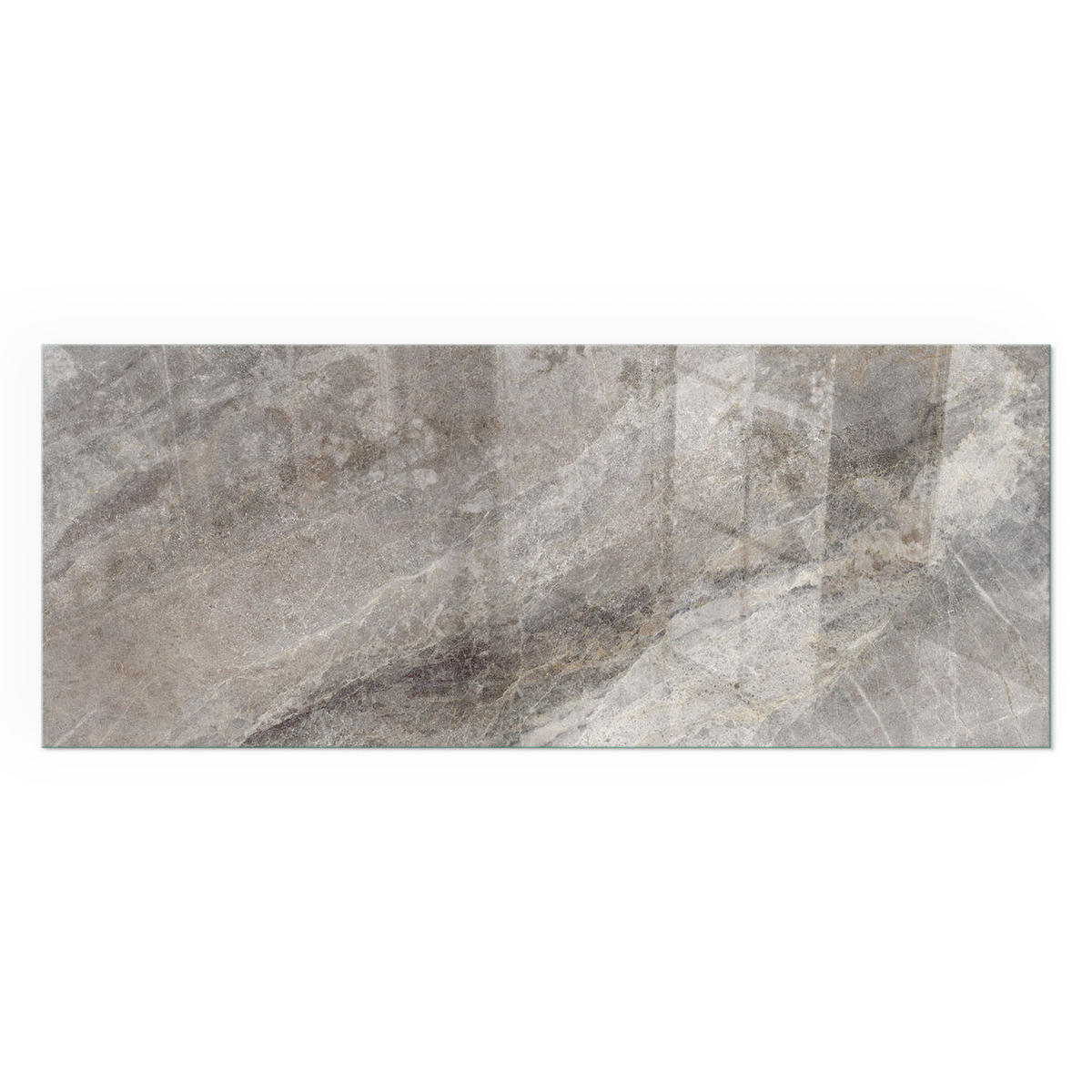 GLASPLATTE für Kamin 125x50 cm - Grau, Glas (125/50/0.4cm) - TULUP