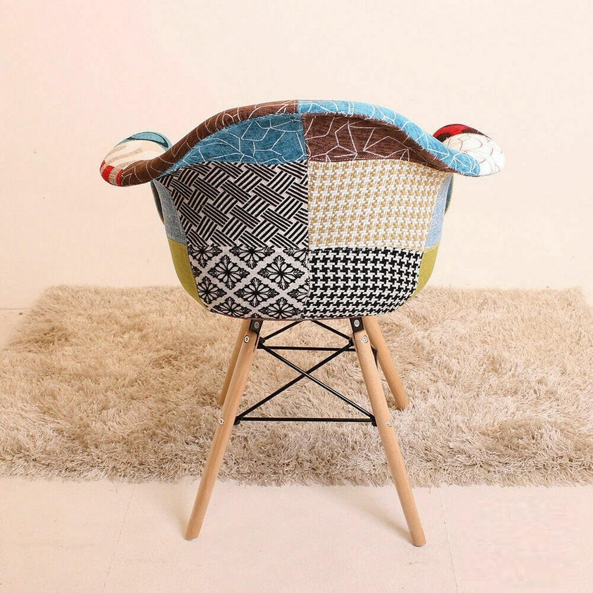 ARMLEHNSTUHL Stoff Mehrfarbig - Multicolor, Holz (63/83/50cm) - Life Interiors