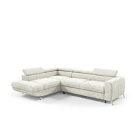 ECKSOFA Marios Mit Schlaffunktion - Creme, Holzwerkstoff/Textil (260/202cm) - Fun Möbel