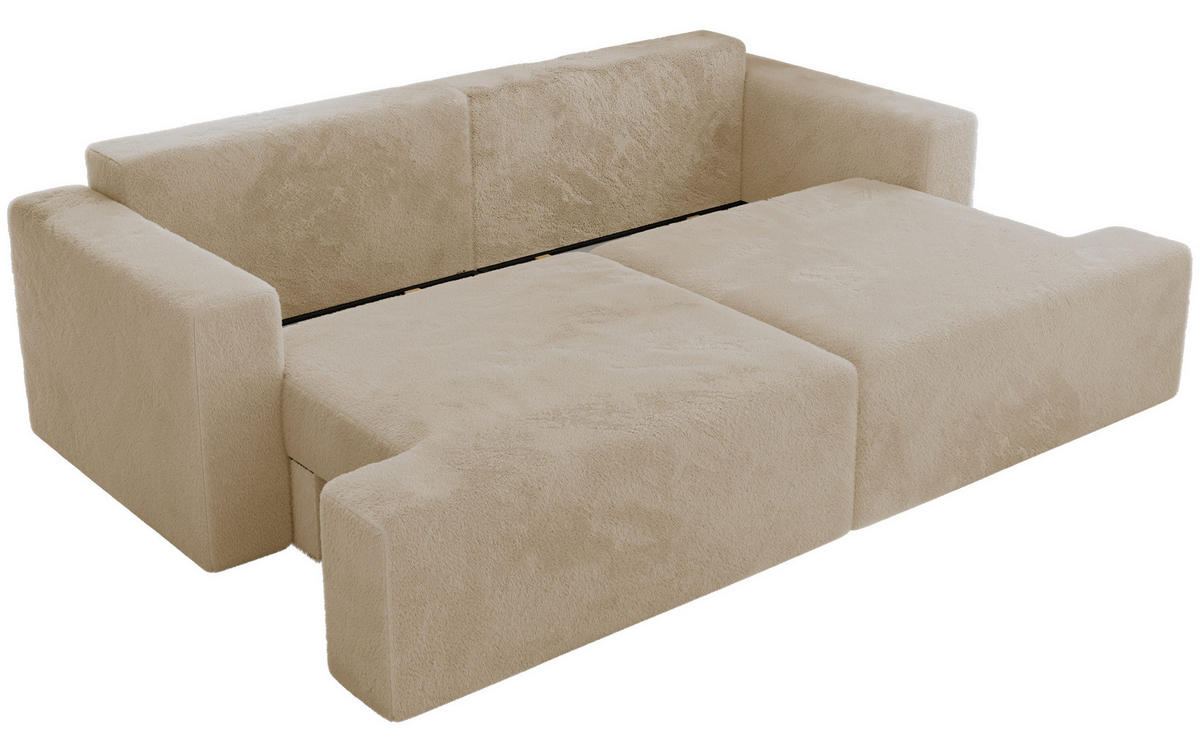 ŠTVORMIESTOVÁ POHOVKA VIRELLA Krémová Plyš - čierna/krémová, textil/plast (240/88/115cm) - MKS