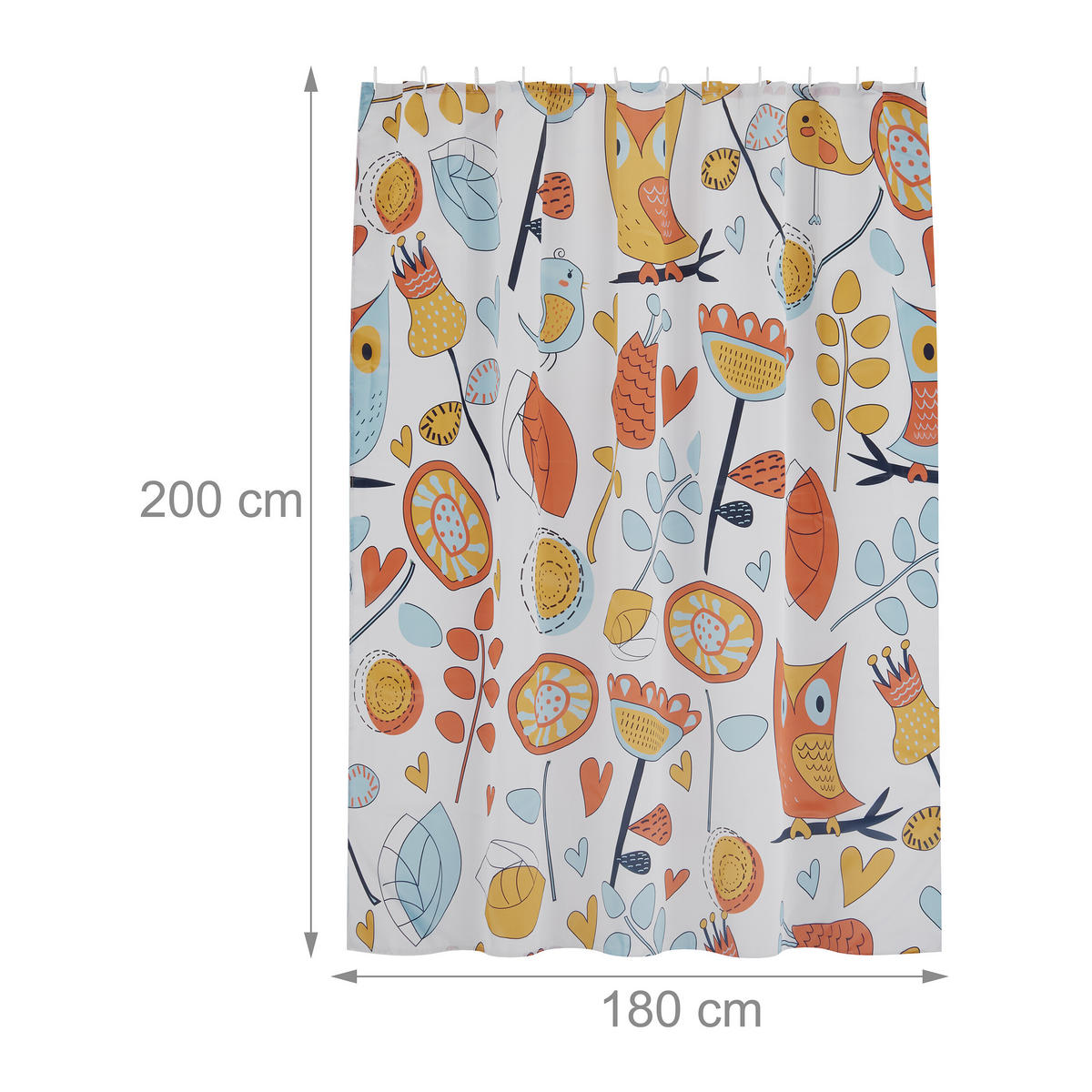 DUSCHVORHANG - Multicolor, Textil (180/0.1cm) - Relaxdays