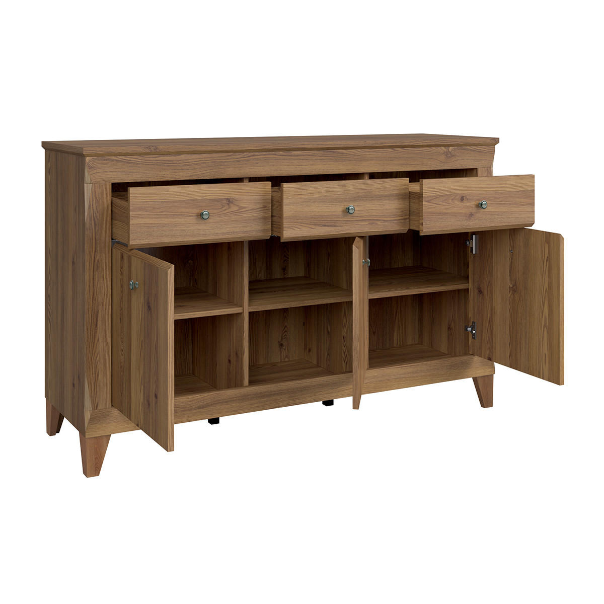 SIDEBOARD Raya Holz - Braun, Holzwerkstoff (156/98/47cm) - Petits-meubles