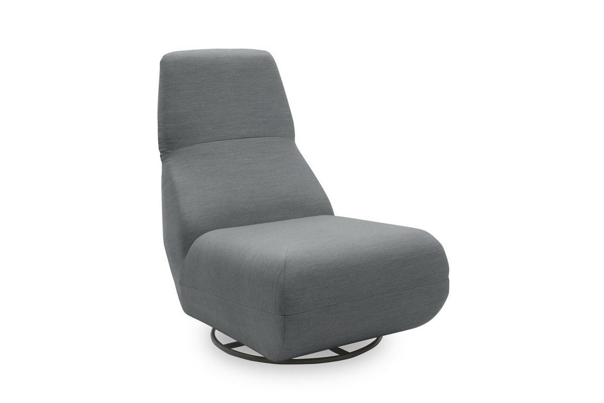 GARTENLOUNGE-RELAXSESSEL 2 Branwen 68x67x88 Outdoorbezug in dunkelgrau - Grau, Kunststoff (68/67/88cm) - 58aufmkessel