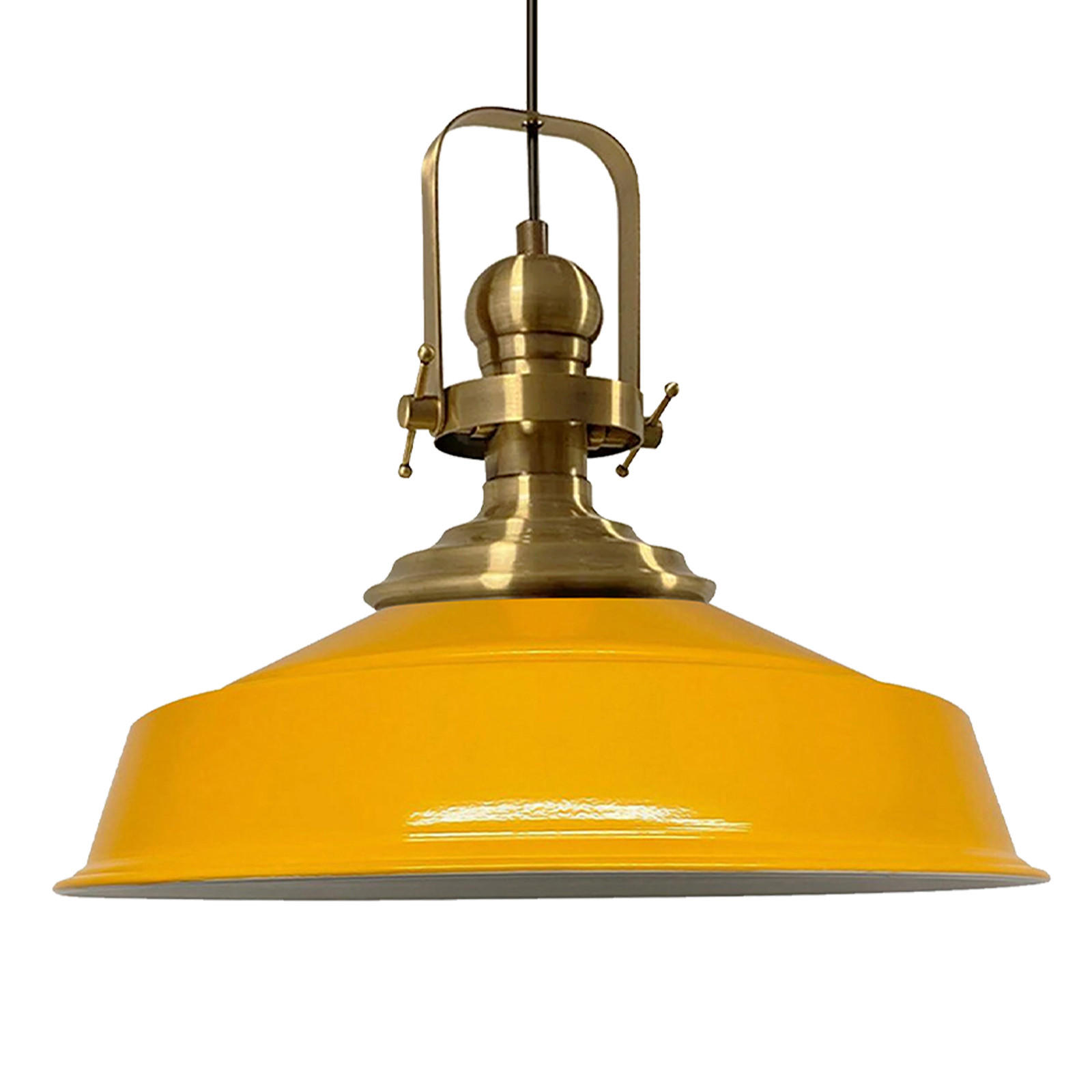 PENDELLEUCHTE Asletl 41/38 cm - Gelb, Metall (41/38cm) - Bamyum