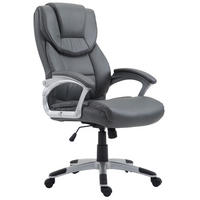 CHEFSESSEL Lederlook Grau - Grau, Kunststoff/Textil (65/109/73cm) - CLP