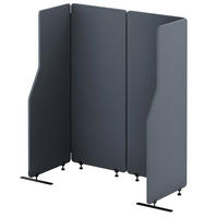 AKUSTIK-TRENNWAND mit Schalldämmung PEOLT 145x240x1,8cm Anthrazit Stellwand - Anthrazit, Kunststoff (240/145/1.8cm) - DELUKE