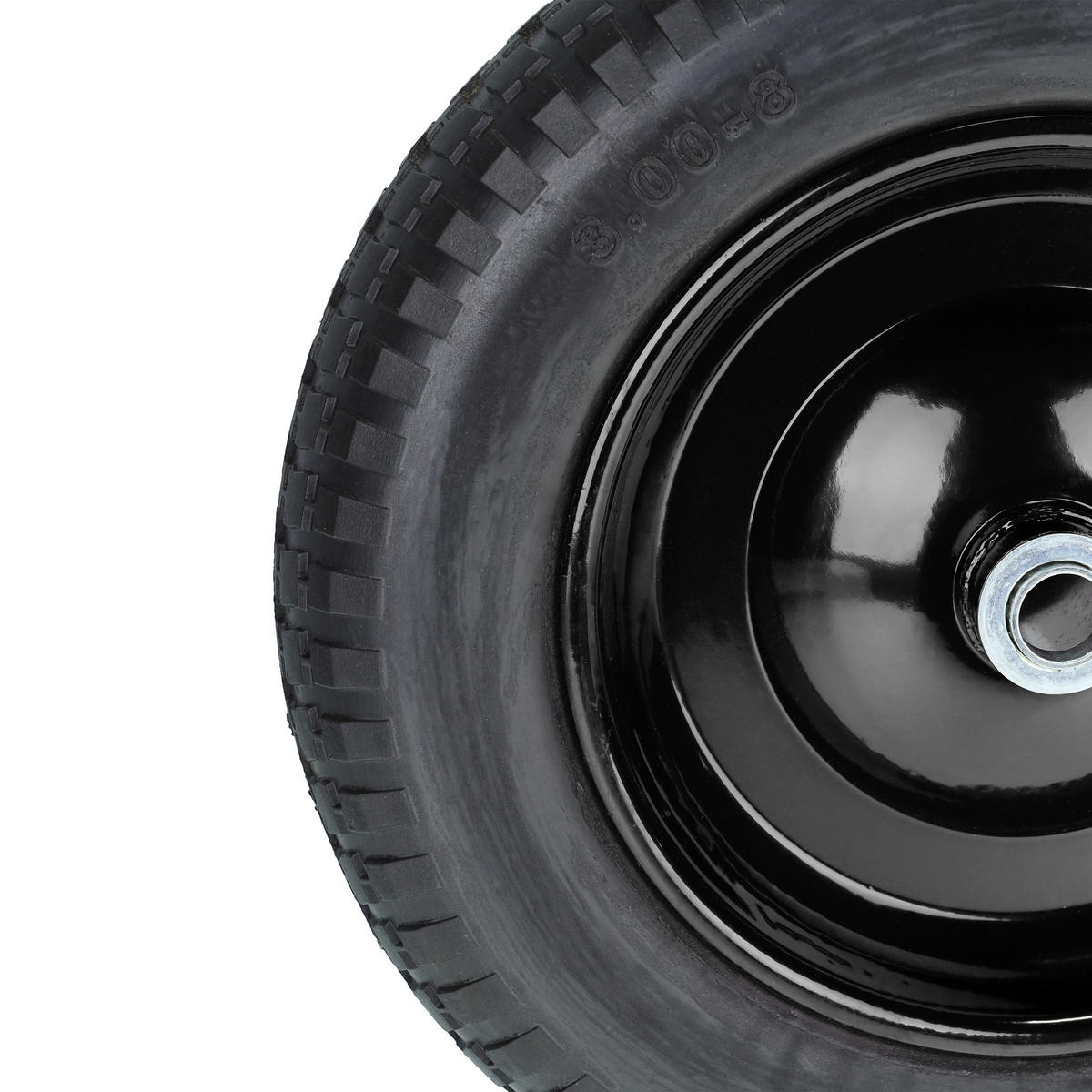 SCHUBKARRENRAD - Schwarz, Kunststoff/Metall (34.5/34.5/9cm) - Relaxdays