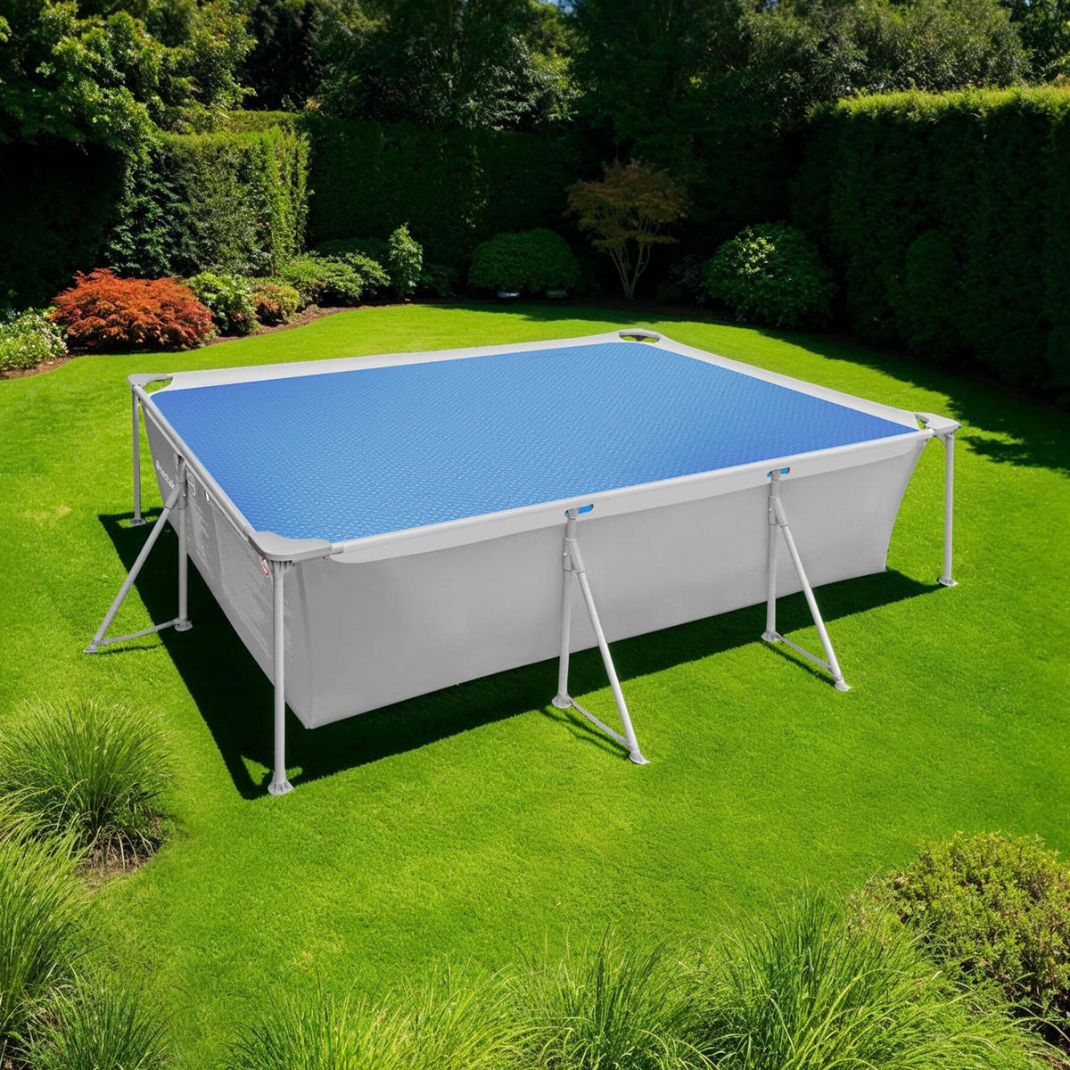 POOLABDECKUNG ,160 x 260 cm,blau - Blau, Textil (260/160cm) - tectake