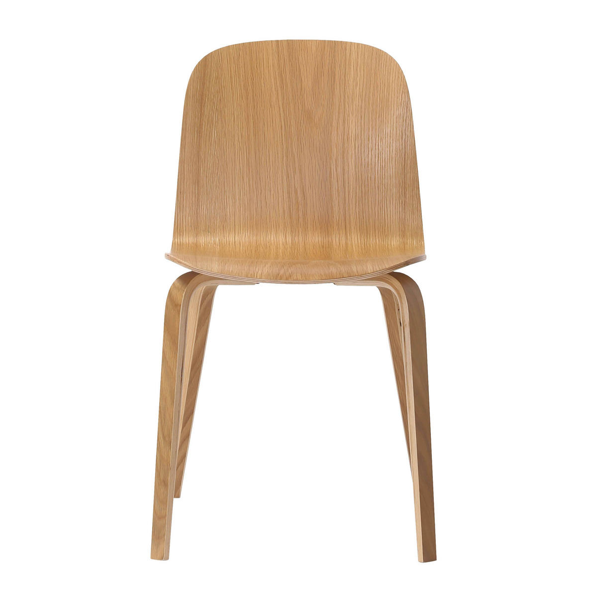 STÜHLE 2-tlg., Holzfarbe - Braun, Holz (46/80/54cm) - Oviala