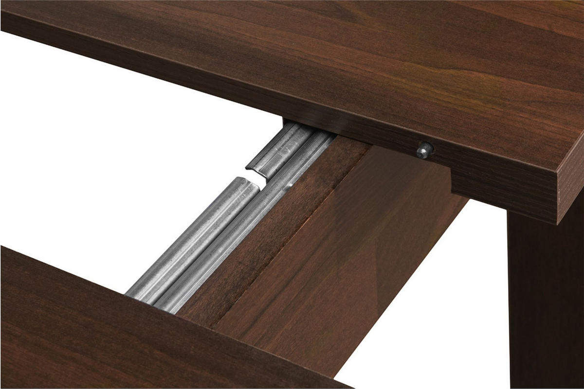 ESSTISCH CENARE Klappbarer, Buchenholz/Laminat, Walnuss - Walnussfarben, Holz (80/140/78cm) - KONSIMO®