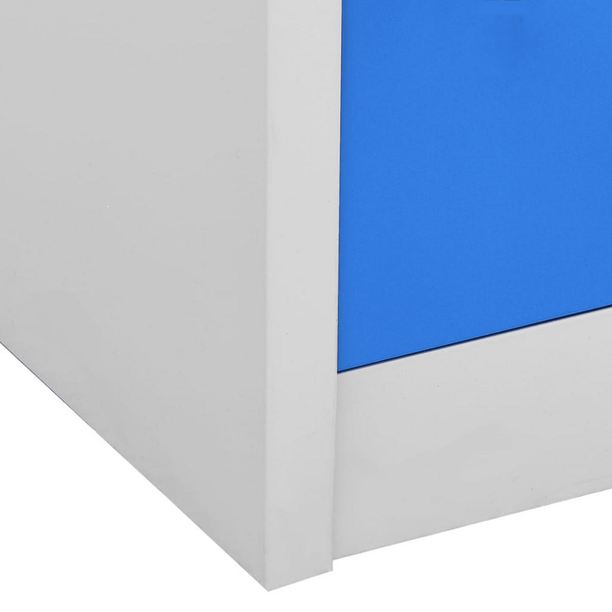 SCHLIESSFACHSCHRANK Hellgrau Und Blau 90/45/92,5 Cm Stahl - Blau, Metall (45/92.5/90cm) - vidaXL