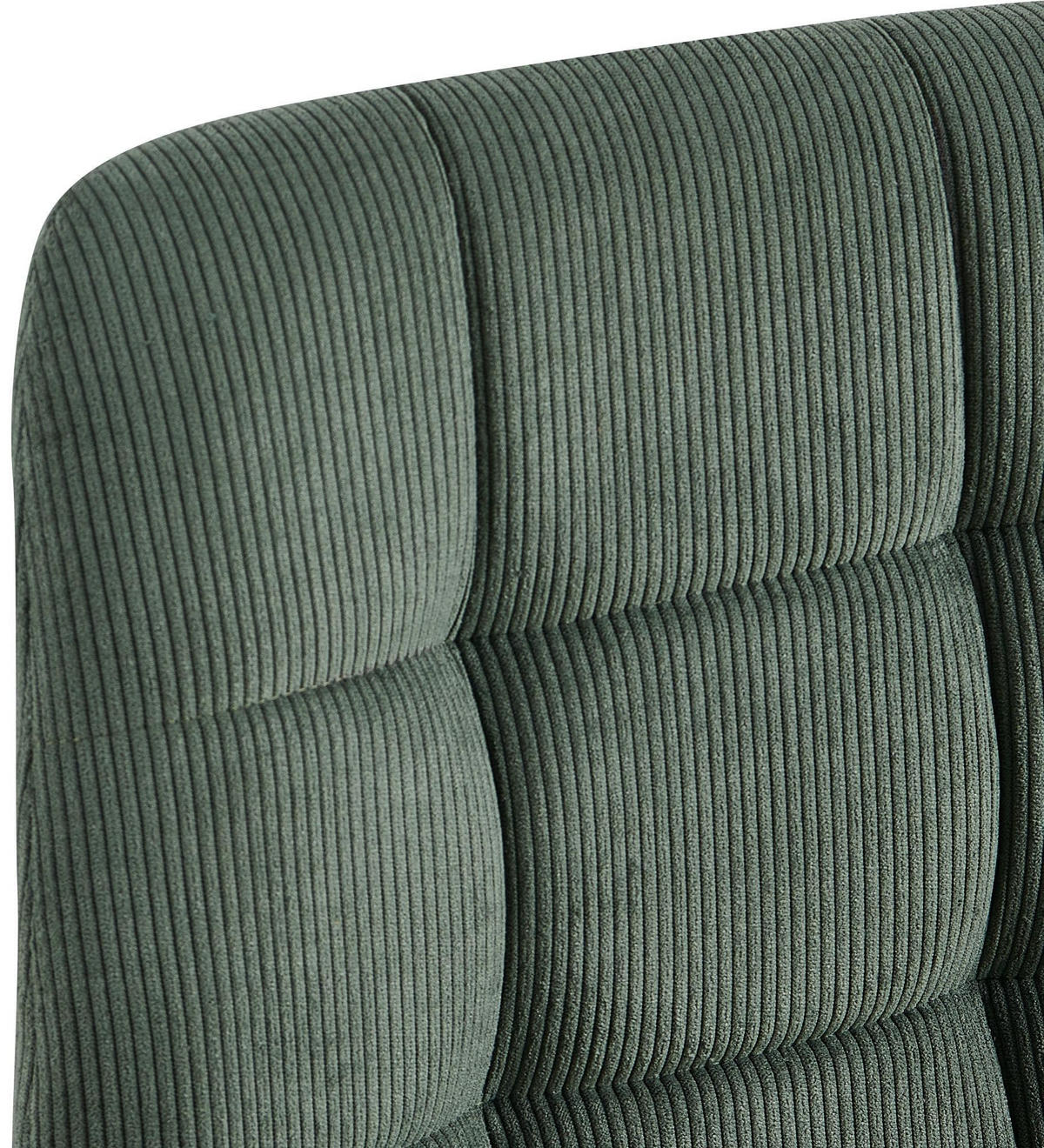 STUHL Cord Grün - Schwarz/Grün, Textil/Metall (45/84/55cm) - CLP
