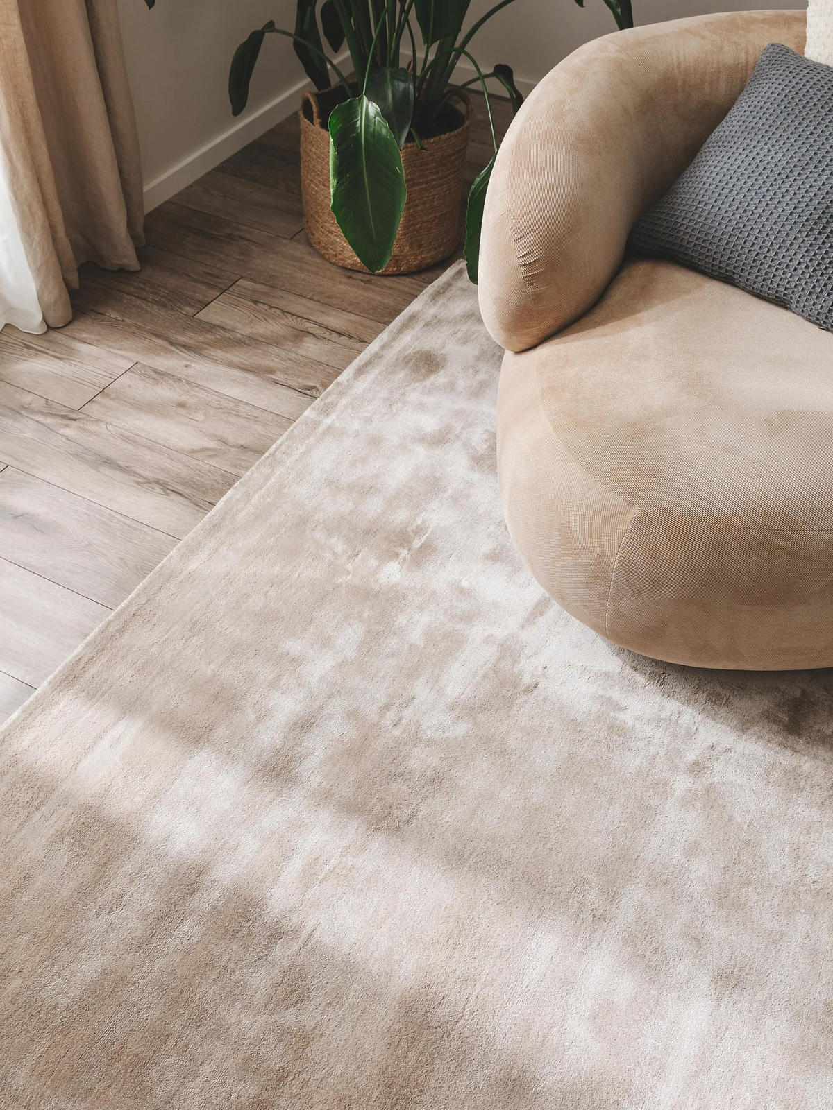 VISKÓZOVÝ koberec Nela Taupe 200x300 cm - taupe, textil/prírodné materiály (200/300cm) - benuta Pure